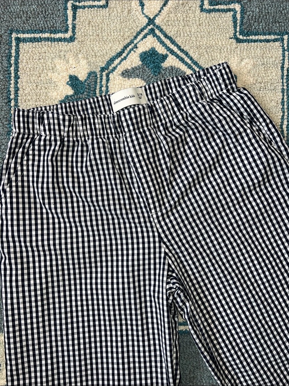 abercrombie kids Gingham Pull-On Pants